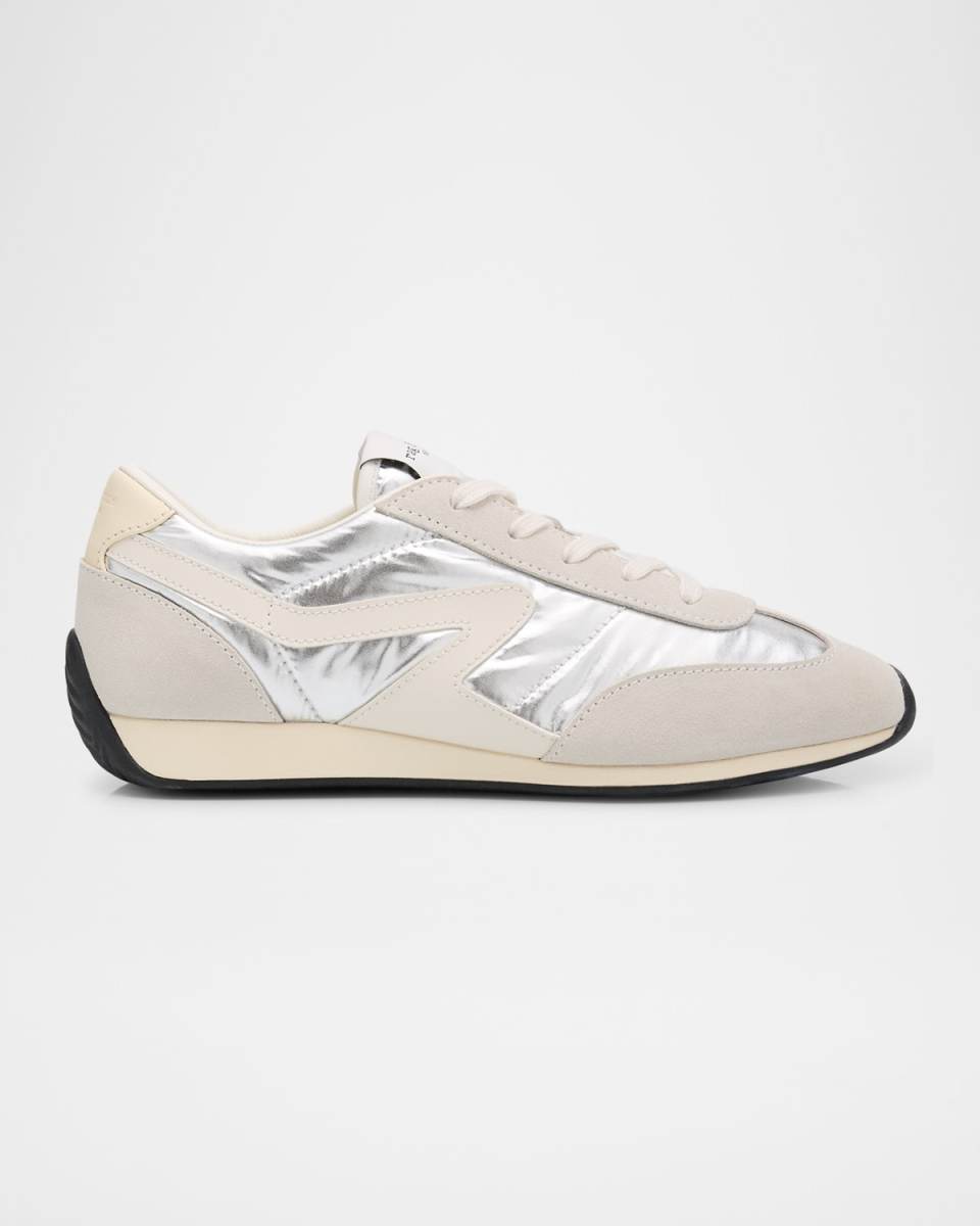 Retro Metallic Suede Runner Sneakers
